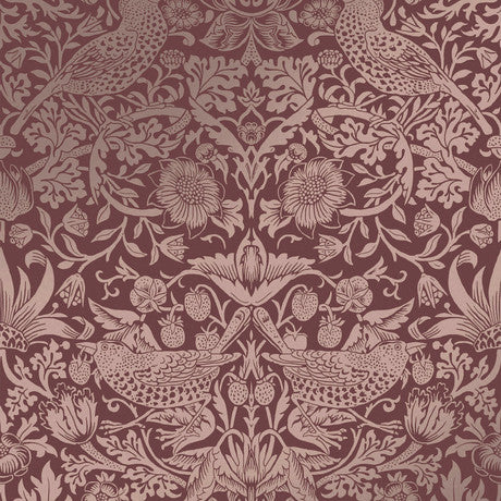 William Morris at Home Strawberry Thief Deep Blue Wallpaper