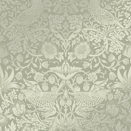 William Morris at Home Strawberry Thief Deep Blue Wallpaper