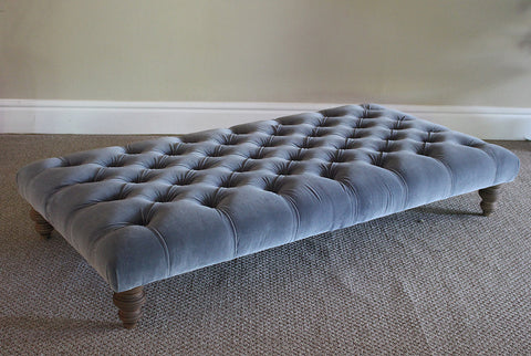 Tetrad Coniston FootStool stool blue rectangle