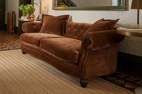 Tetrad Knightsbridge sofa MEDRES velvet brown