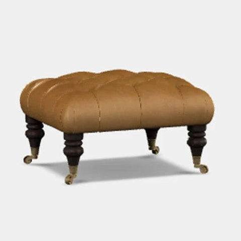 Tetrad Yale Stool Footstool Saddler Tan