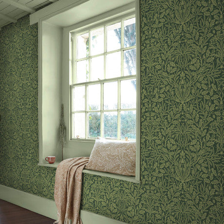William Morris at Home Acorn Heritage Blue Wallpaper