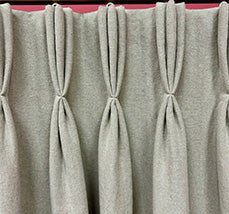 Curtain making: hand sewn triple pinch pleat curtains
