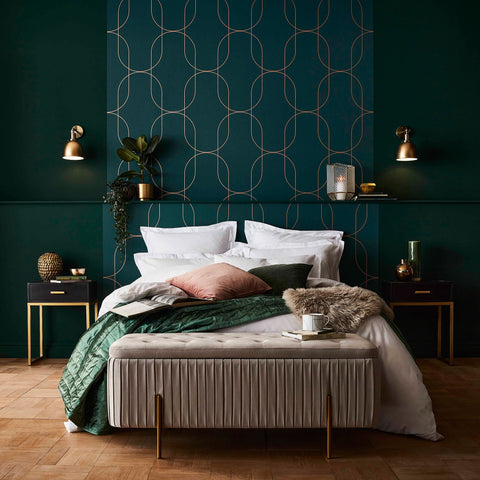 Graham & Brown Wallpaper Palais Green & Copper