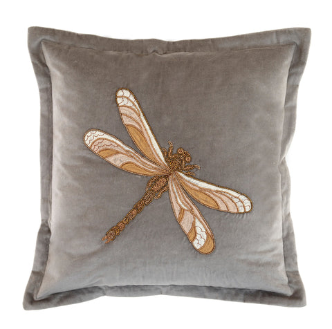 Dragonfly Velvet Cushion
